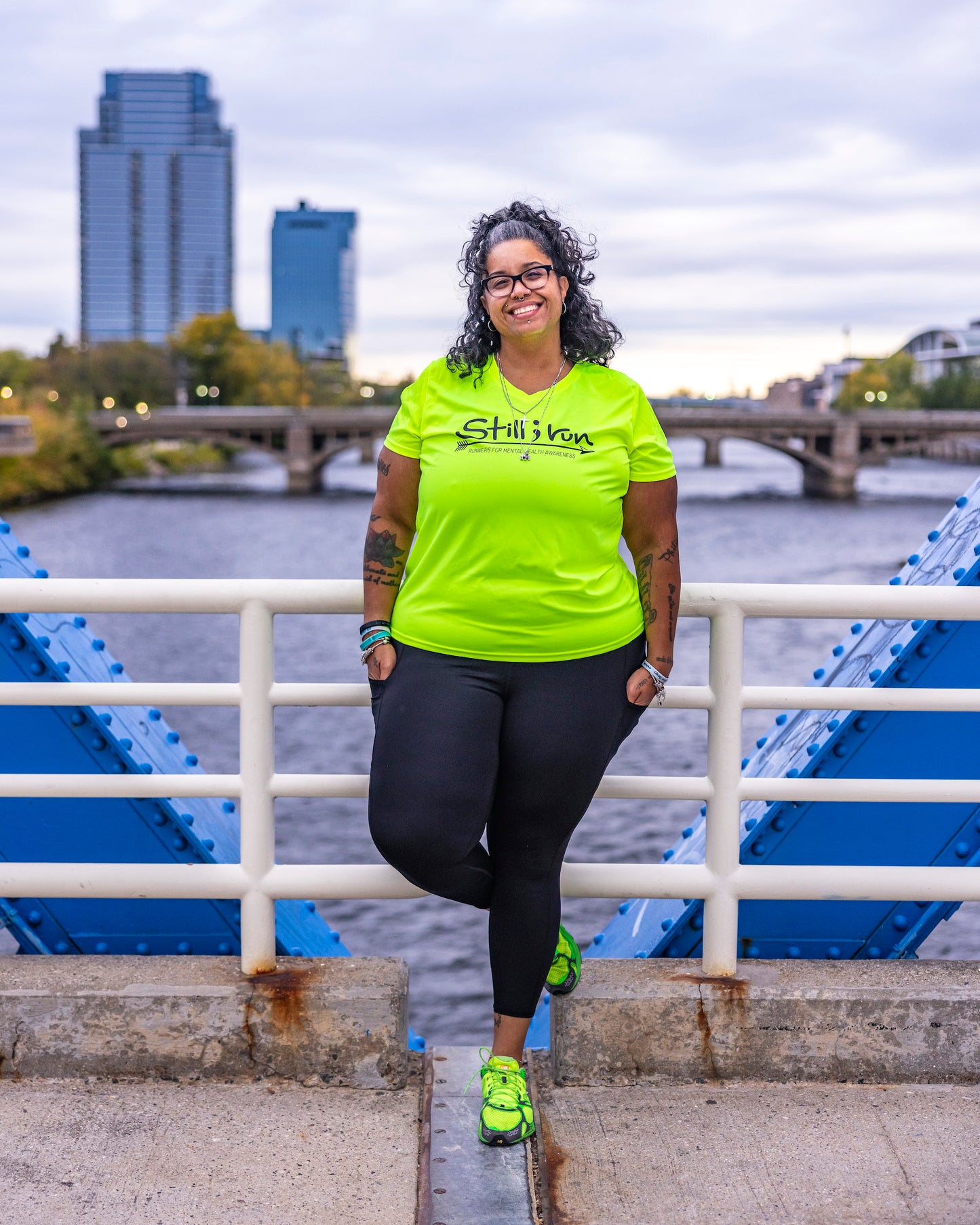 Still I Run — Moisture-Wicking V-Neck Tee