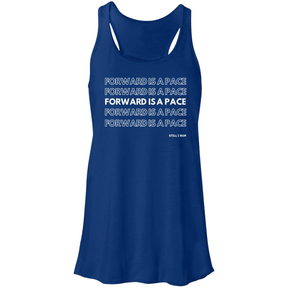 Forward is a Pace Flowy Racerback Tank - Still I Run