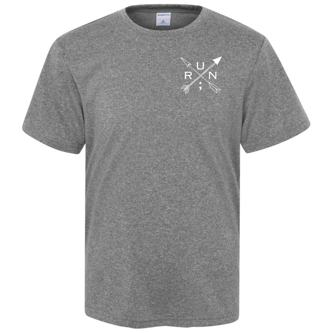 Run Arrows Pocket Youth Heather Contender Tee - Still I Run