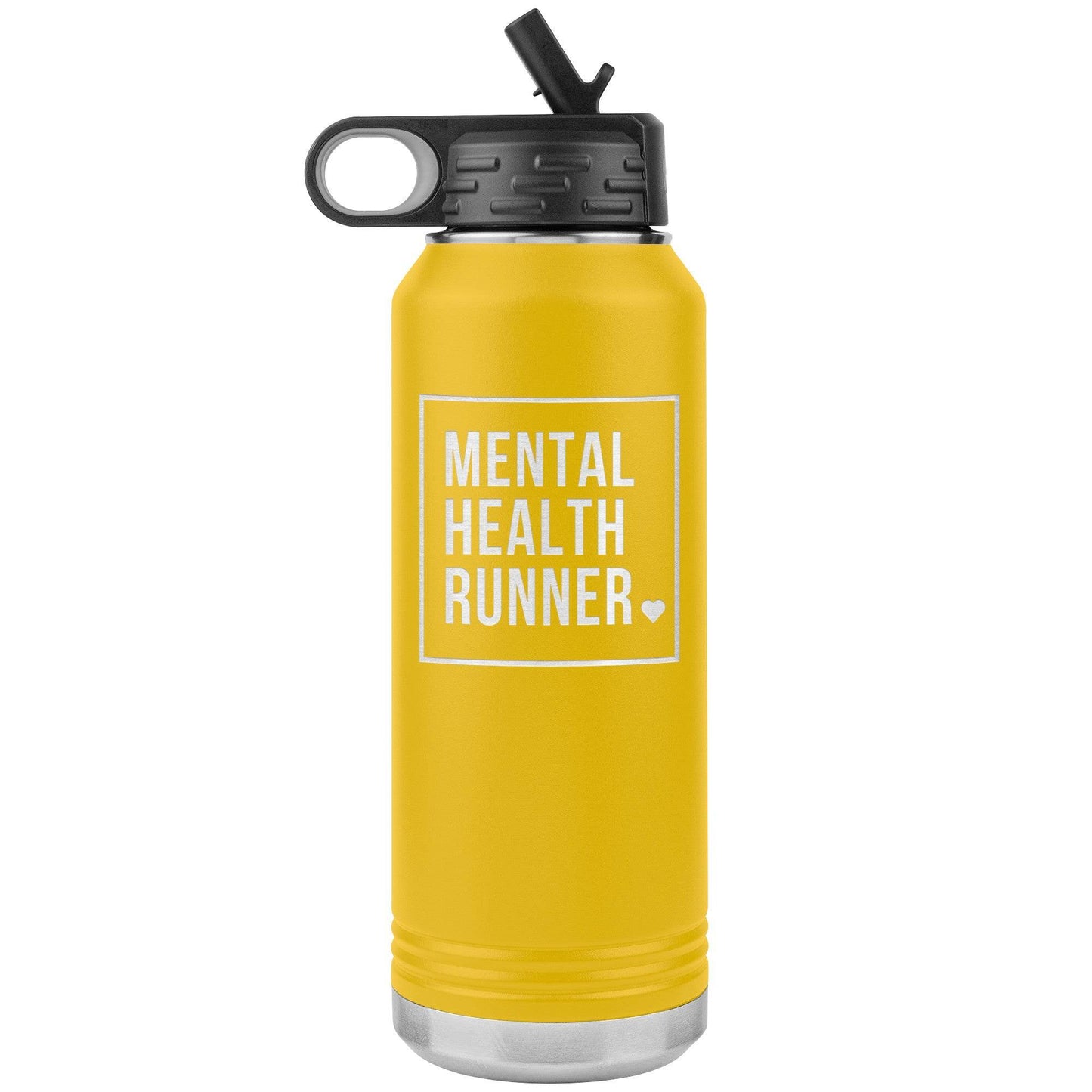 Mental Health Runner - 32oz Insulated Water Bottle - Still I Run