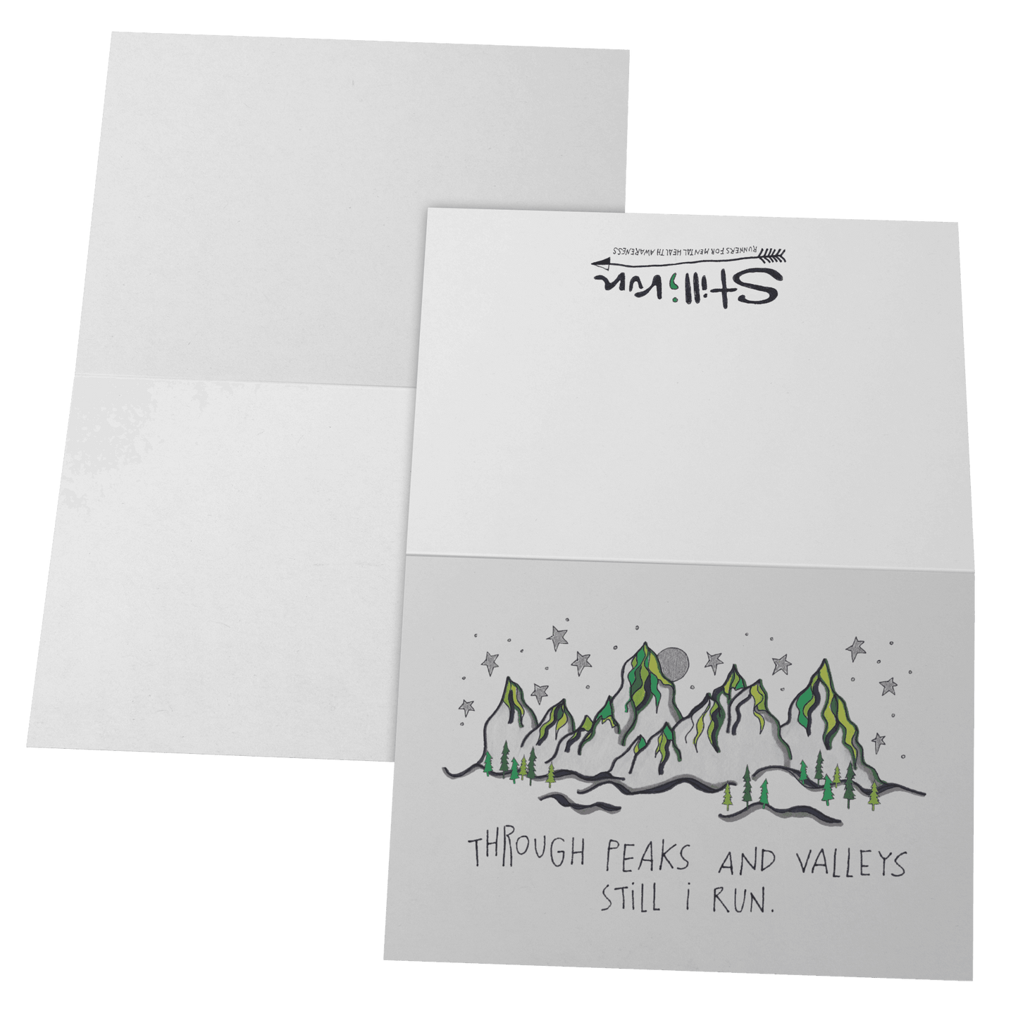 Through Peaks and Valleys Folded Card with Envelopes - Still I Run