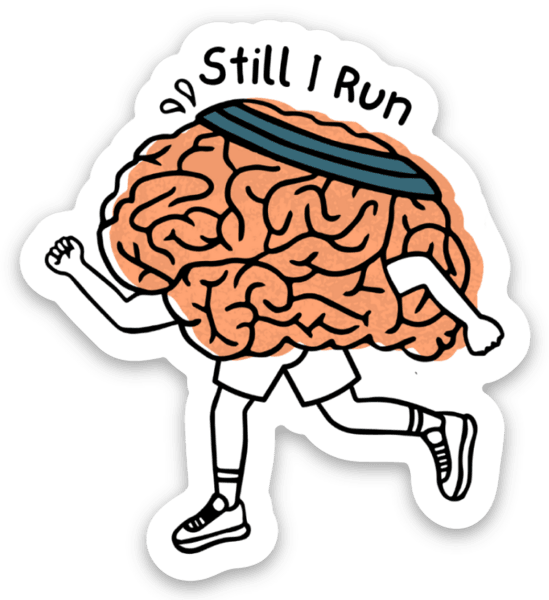Running Brain Mini Sticker - Still I Run