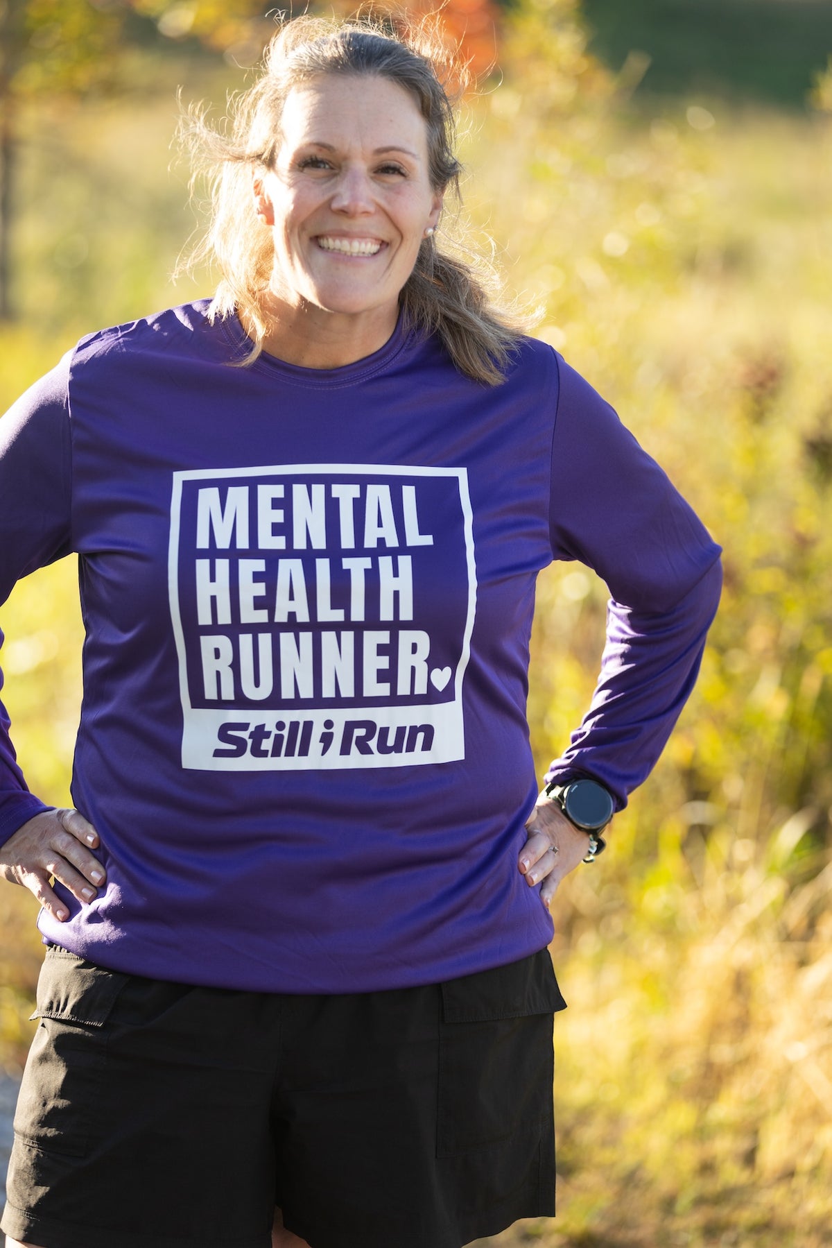 Mental Health Runner Womens Long Sleeve Performance Tee
