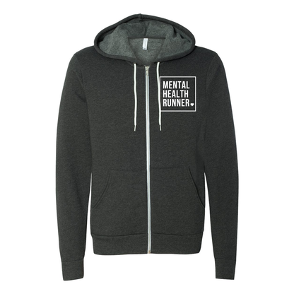 Mental Health Runner - Unisex Full-Zip Hoodie