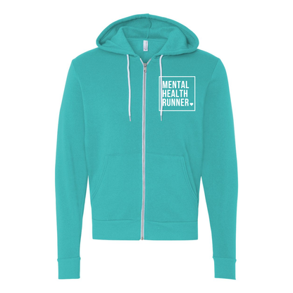 Mental Health Runner - Unisex Full-Zip Hoodie