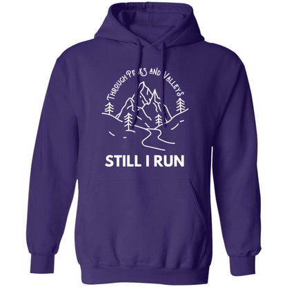 Through Peaks and Valleys Pullover Hoodie (Front)