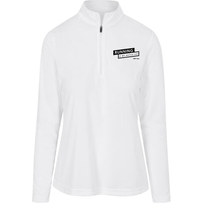 Running is my Battle Cry Womens Team Quarter Zip Pullover