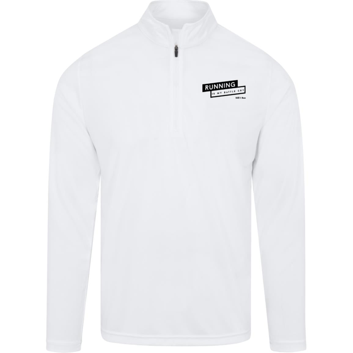 Running is my Battle Cry Mens Team Quarter Zip Pullover