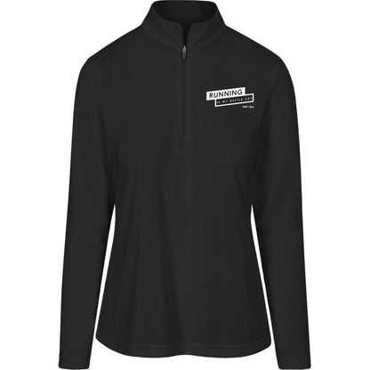 Running is my Battle Cry Womens Team Quarter Zip Pullover