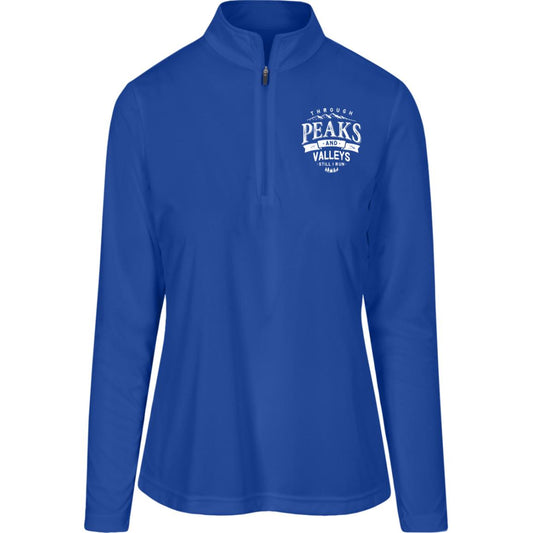 Through Peaks and Valleys Womens Team Quarter Zip Pullover