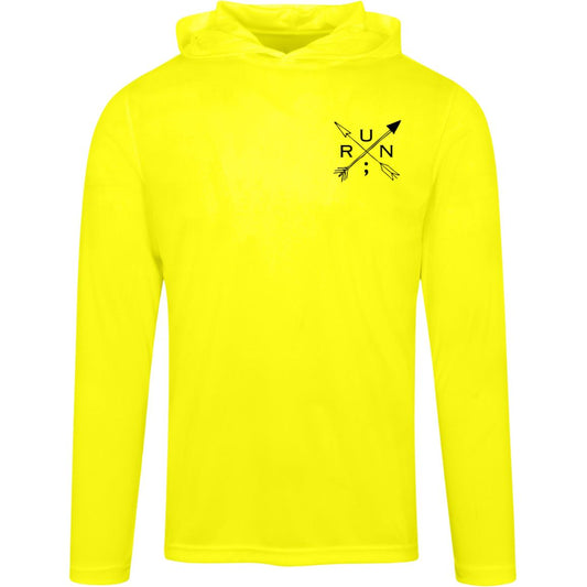 Run Arrows Moisture-Wicking Long Sleeve Hooded Tee