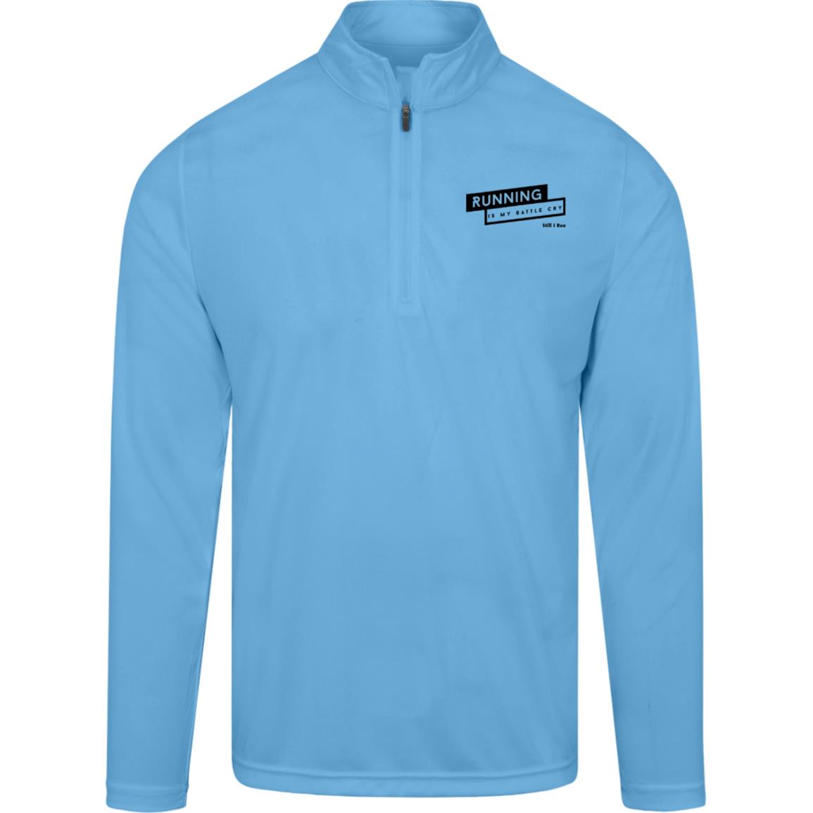 Running is my Battle Cry Mens Team Quarter Zip Pullover