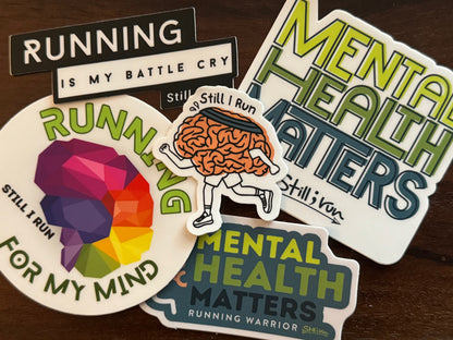 Running Brain Mini Sticker