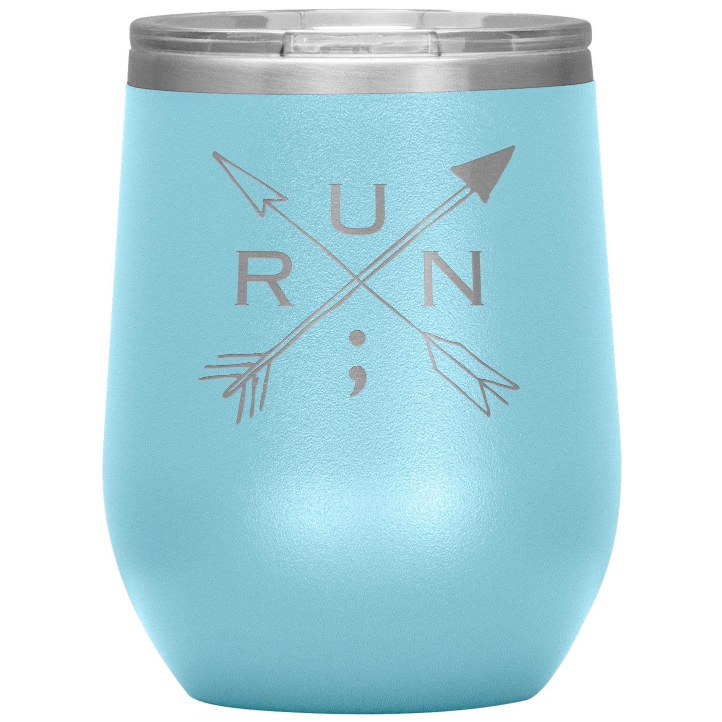 Run Arrows - 12oz Insulated Wine Tumbler