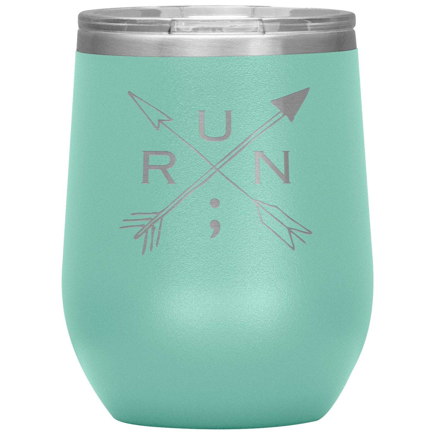 Run Arrows - 12oz Insulated Wine Tumbler