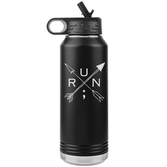 Run Arrows - 32 oz Insulated Water Bottle