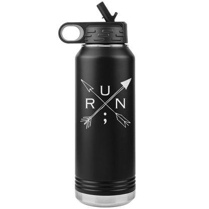 Run Arrows - 32 oz Insulated Water Bottle