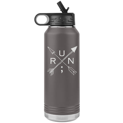 Run Arrows - 32 oz Insulated Water Bottle