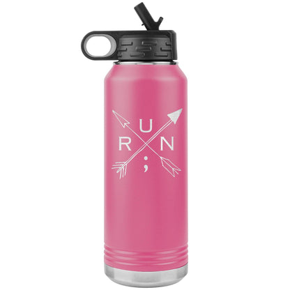 Run Arrows - 32 oz Insulated Water Bottle