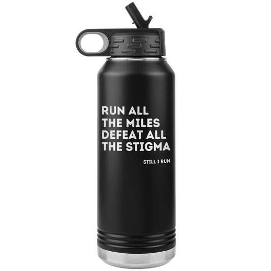Run and Defeat - 32 oz Insulated Water Bottle
