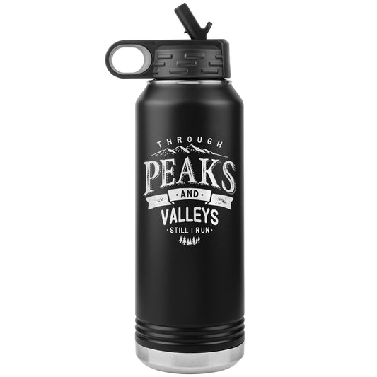 Through Peaks and Valleys - 32oz Insulated Water Bottle