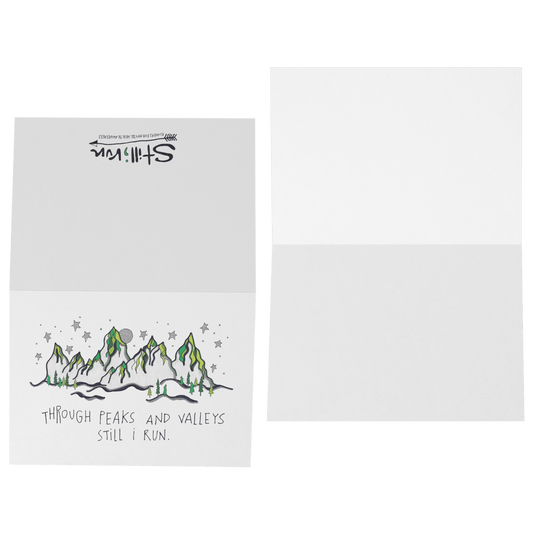 Through Peaks and Valleys Folded Card with Envelopes - Still I Run