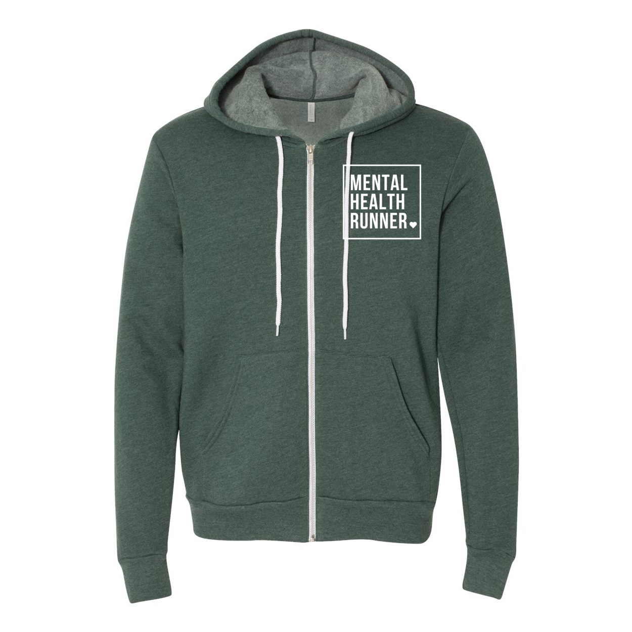 Mental Health Runner - Unisex Full-Zip Hoodie