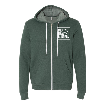 Mental Health Runner - Unisex Full-Zip Hoodie