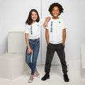 Two kids standing next to each other wearing the Movement Collection youth tee