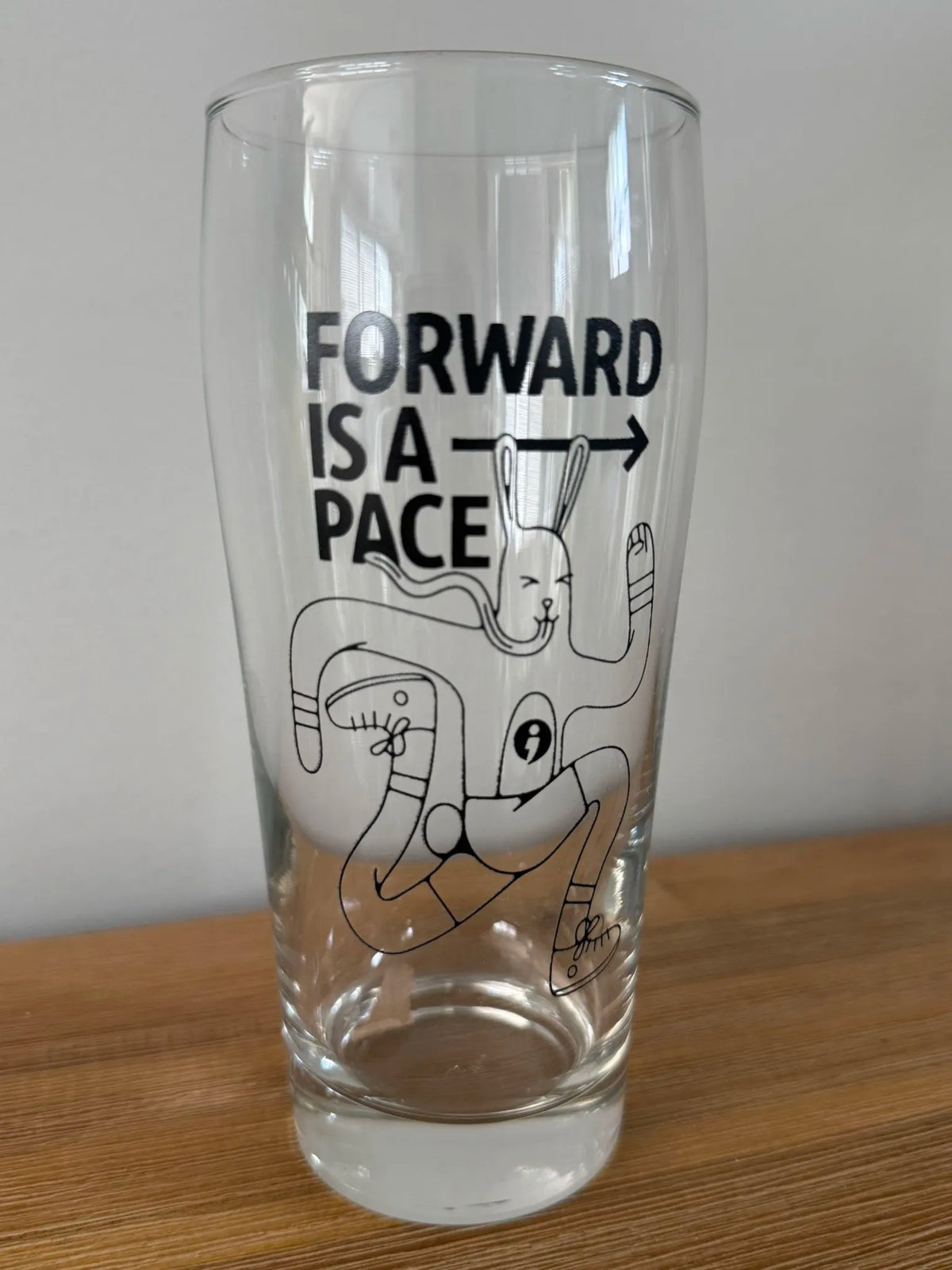 Forward is a Pace Pint Glass