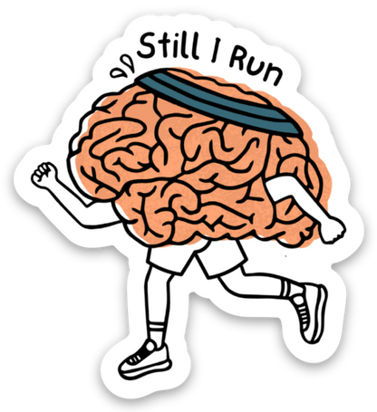 Running Brain Mini Sticker