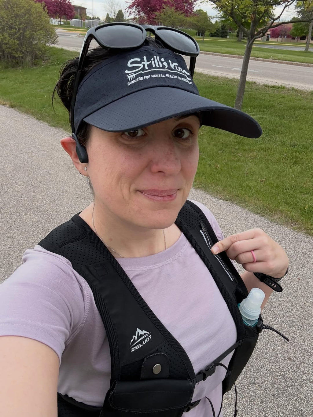 Still I Run Navy Sport Visor