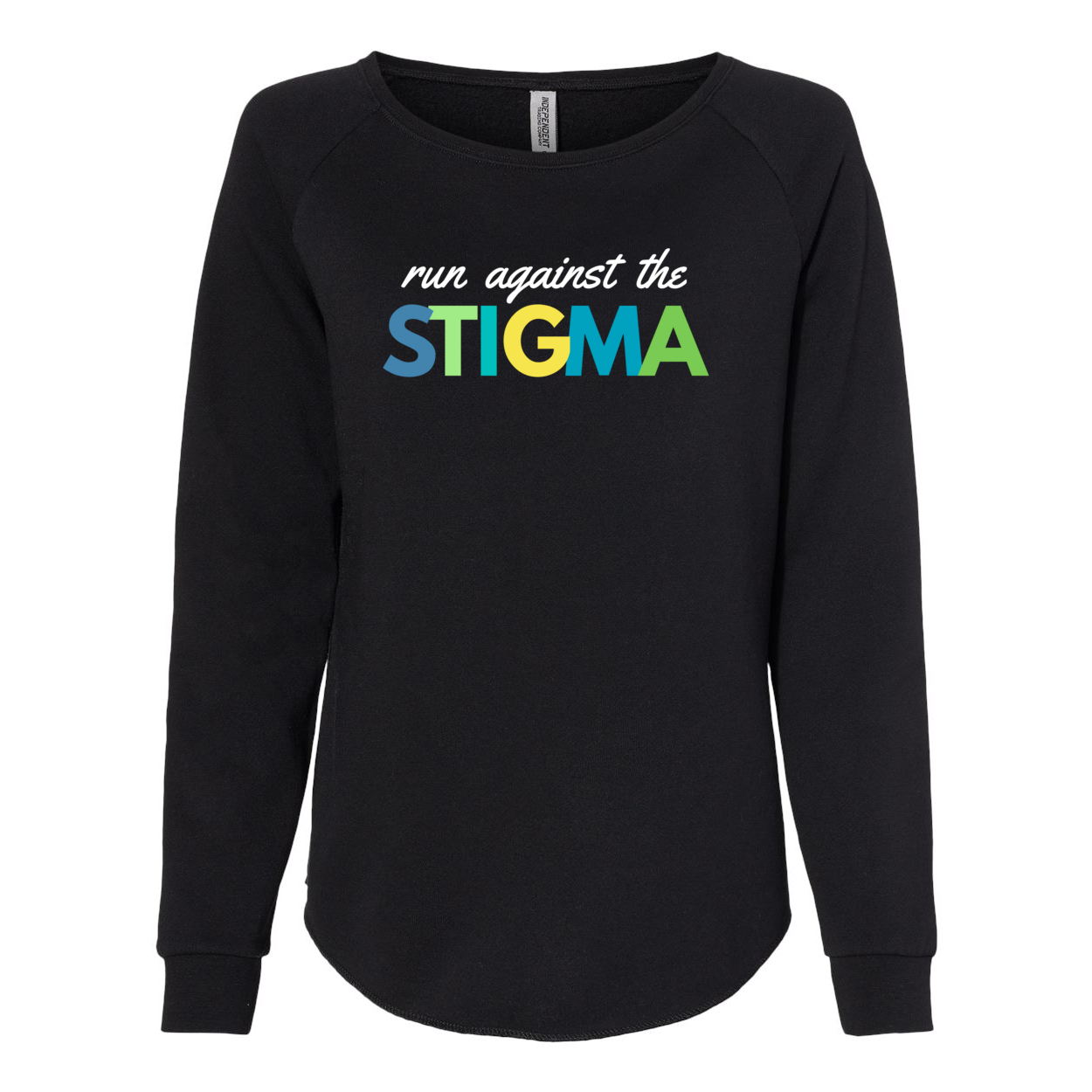Run Against the Stigma - Flared Crewneck Sweatshirt
