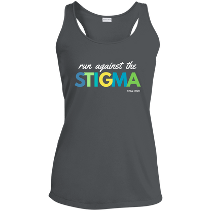 Run Against the Stigma - Fitted Performance Racerback Tank