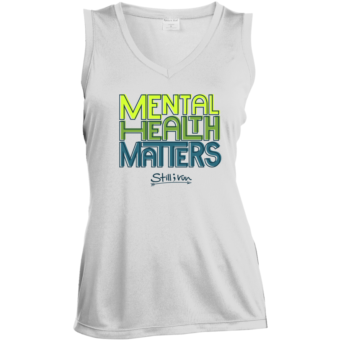 Mental Health Matters - Sleeveless V-Neck Performance Tee