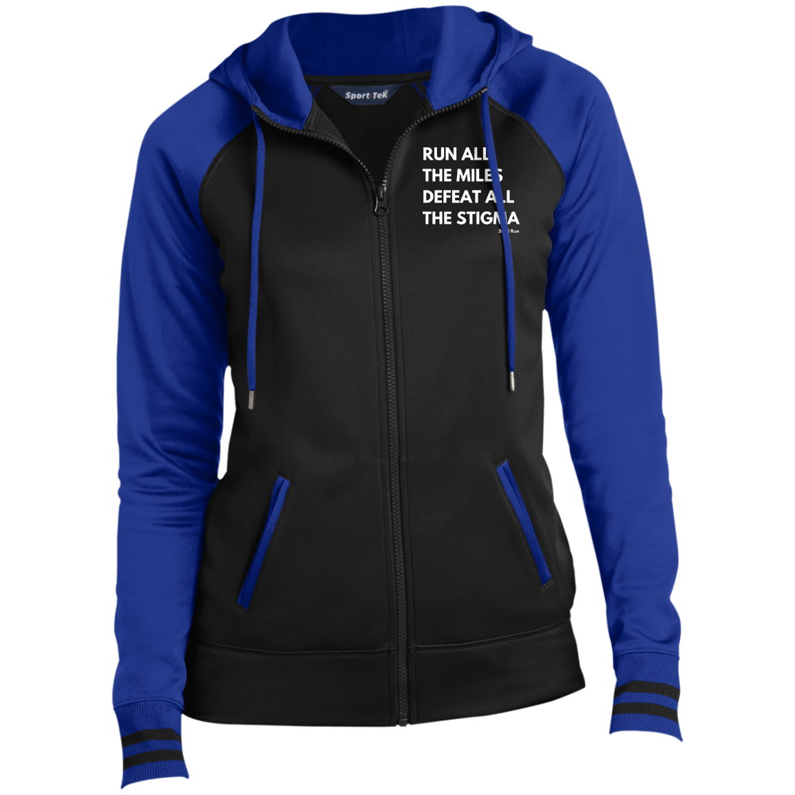 Run and Defeat - Fitted Sport-Wick® Full-Zip Hooded Jacket