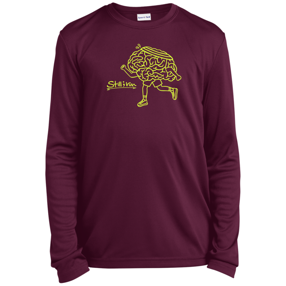 Running for my Brain - Youth Long Sleeve Performance Tee