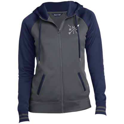 Run Arrows - Ladies' Sport-Wick® Full-Zip Hooded Jacket
