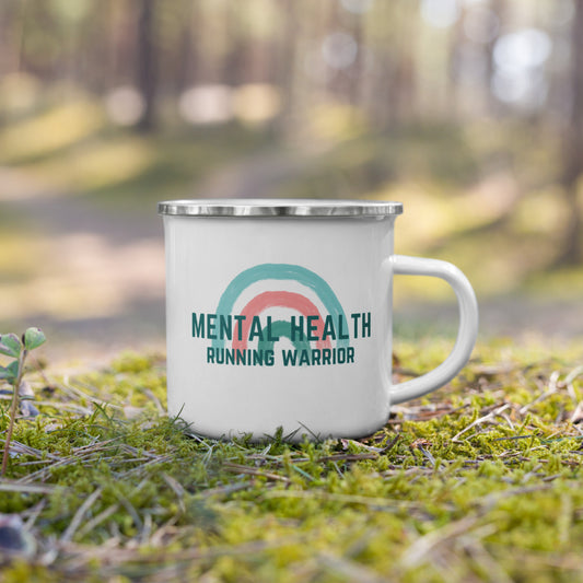 Mental Health Running Warrior - Enamel Mug
